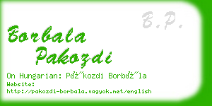 borbala pakozdi business card
